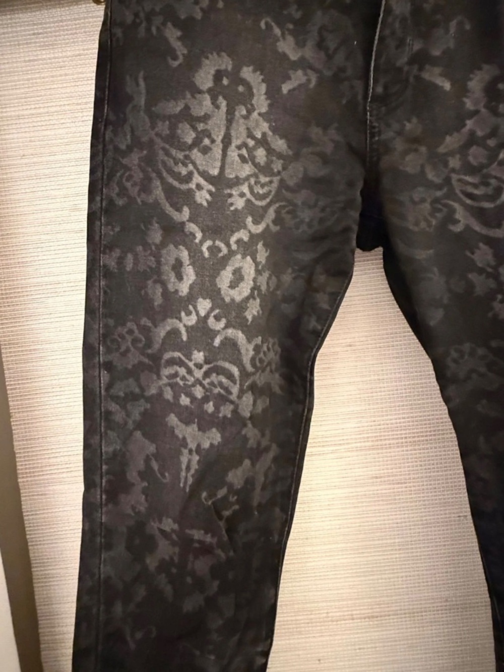 else | Faded Black & Gray Patterned Skinny Jeans | Size 28